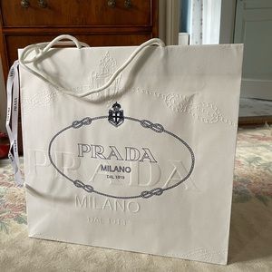 Large Prada shopping bag - with ribbon